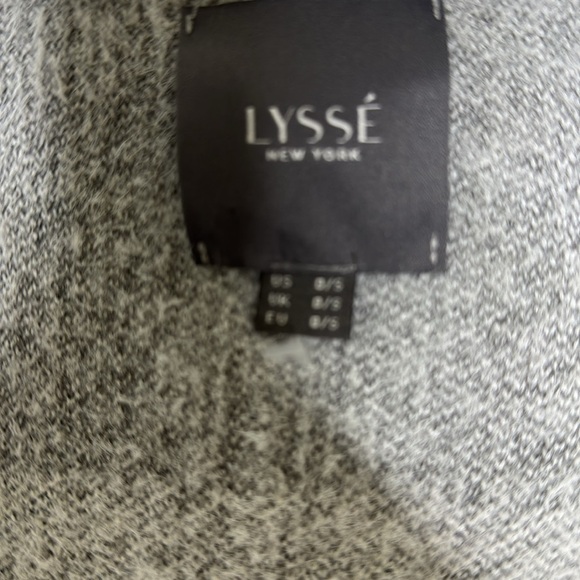 Lysse Tribeca Hooded Sweater Poncho Gray and White Plaid Open Cardigan - Picture 5 of 8